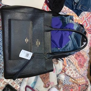 Coach tote and wallet set